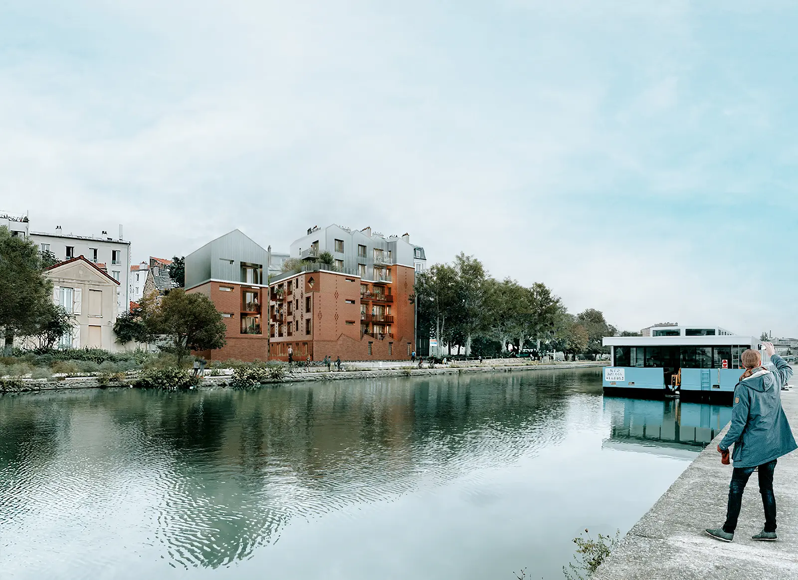 18 Housing units along the canal in Saint-Denis